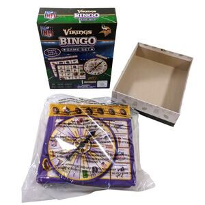NFL Minnesota Vikings Bingo Party Game Set Sealed Contents Never Been Played